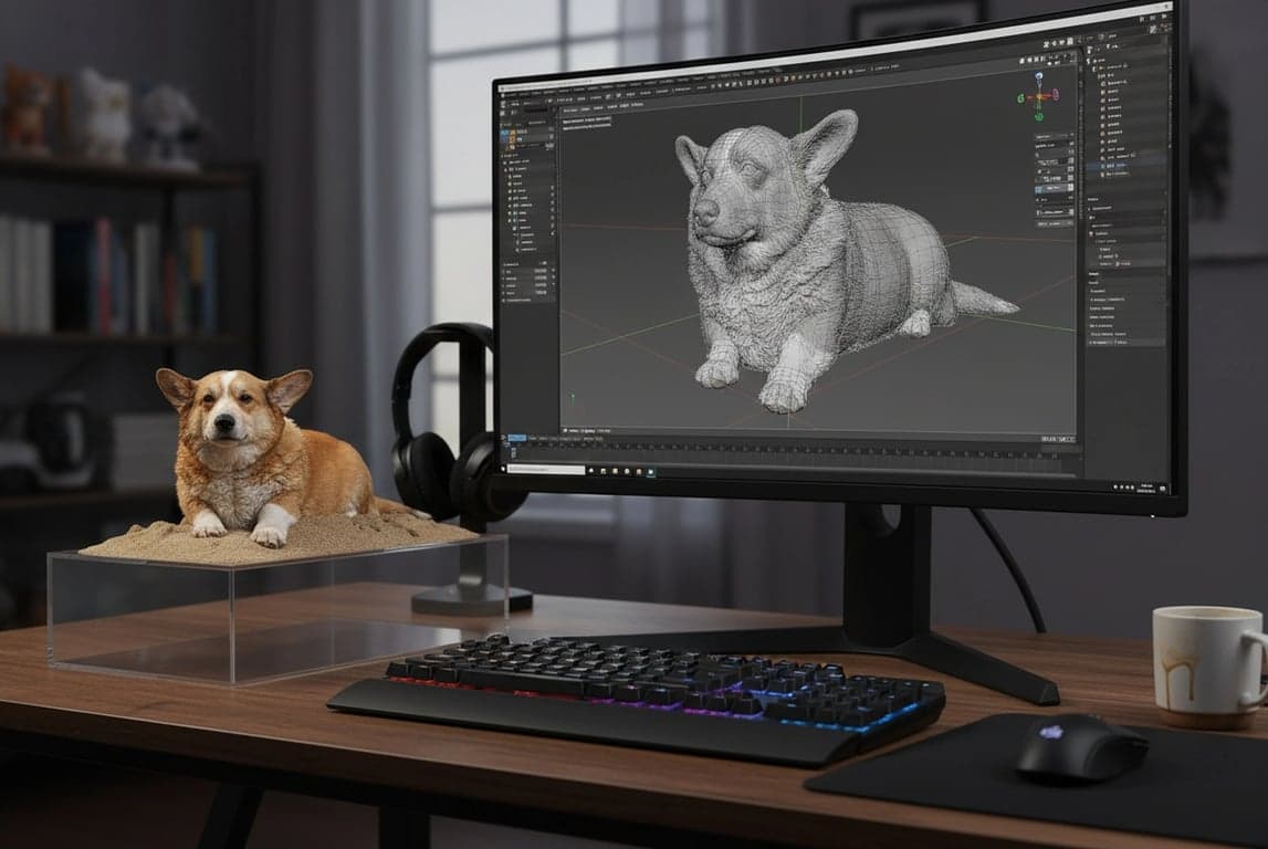 ai action figure generator after: an action figure in a detailed dog on the beach