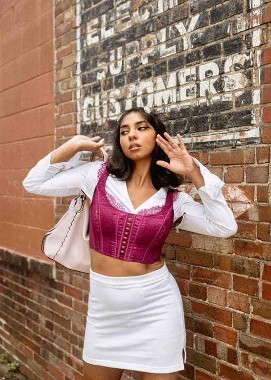 ai action figure generator before: a woman with fashion outfit