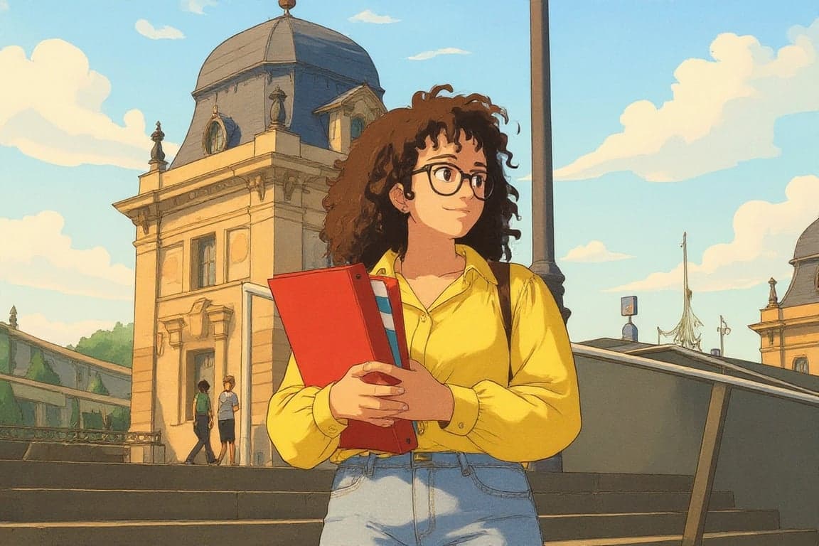 AI Ghibli style filter after transformation - fashion portrait illustrated in Ghibli fantasy look