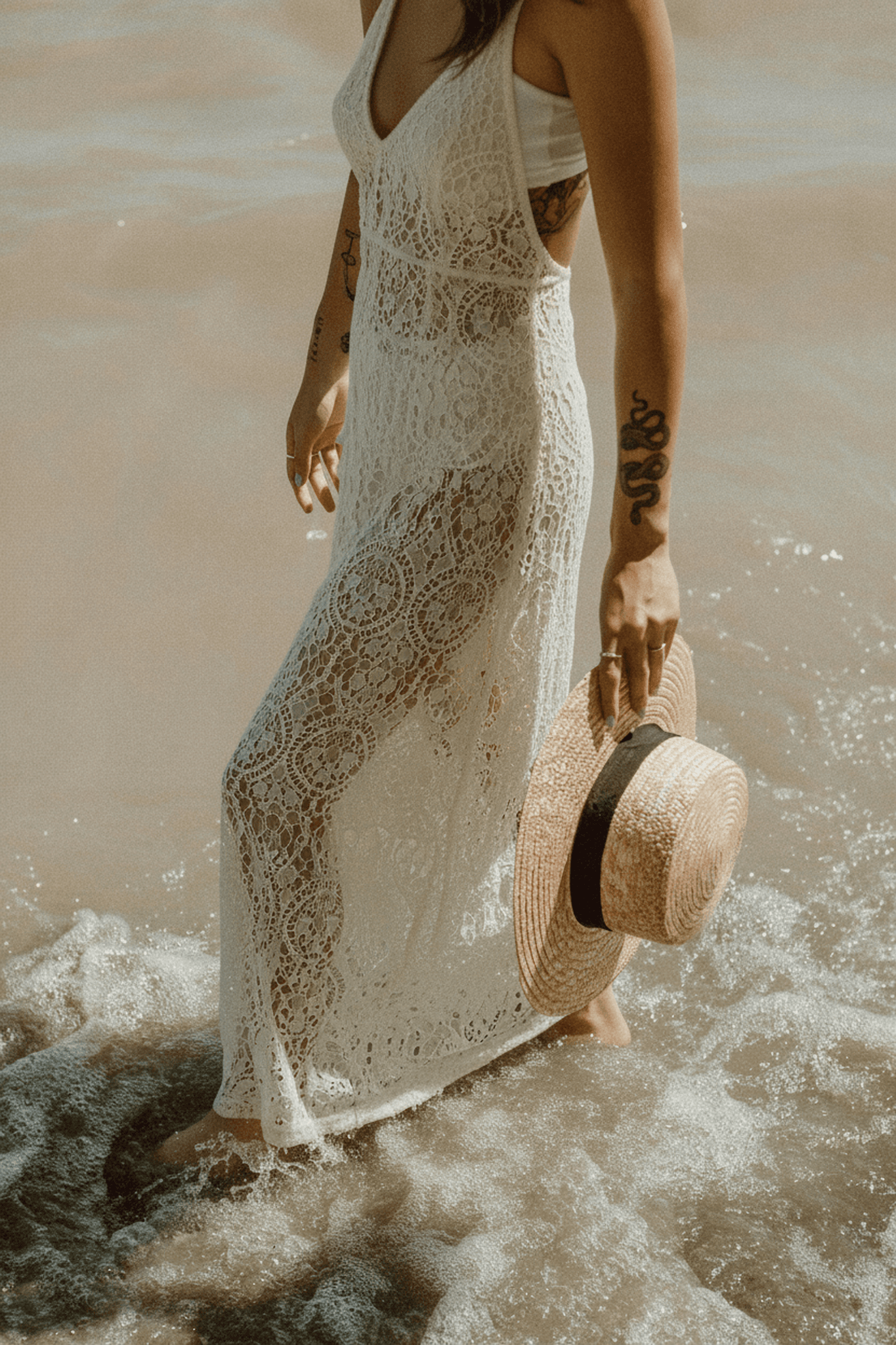 Create beach-ready bikini appearance using AI