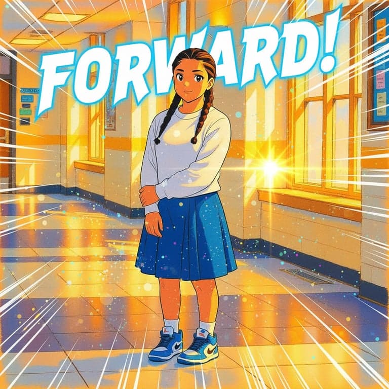 a dynamic scene, vintage anime opening style, speed lines, dramatic lighting with lens flares, bold typography overlay, vibrant energy.