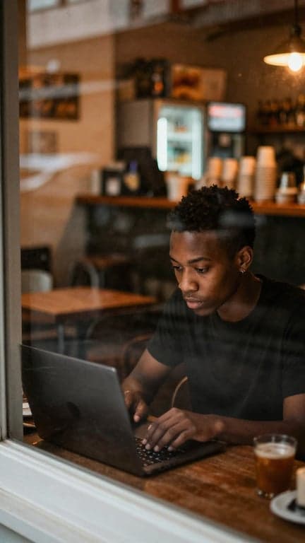 Turn this dim, noisy café phot...