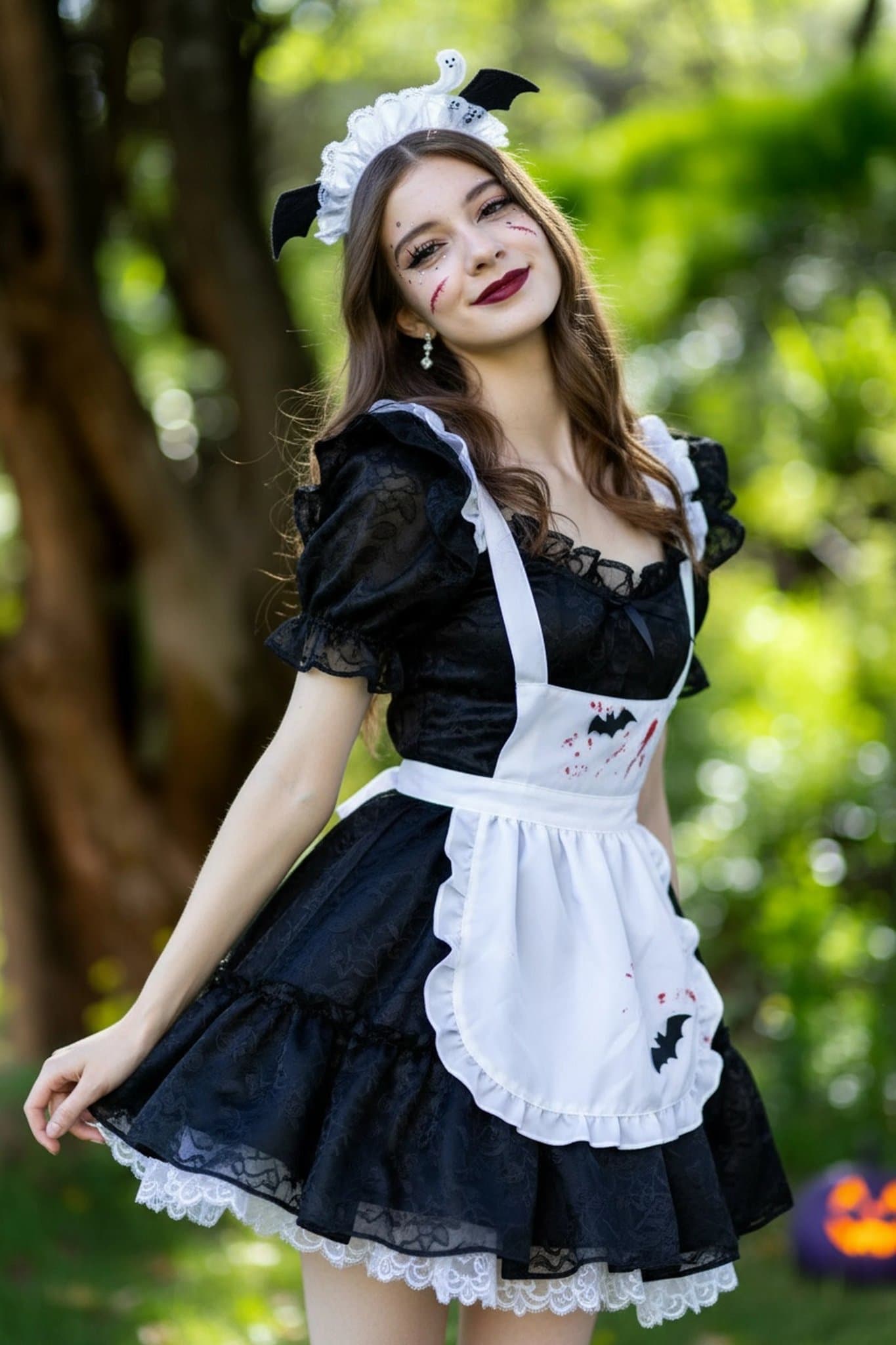 AI Halloween costume filter after transformation - image transformed into spooky Halloween character