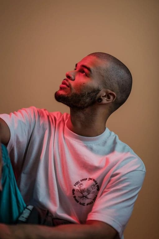 a portrait transformed with a pure white background, achieving a clean, high-key look ideal for e-commerce or catalog imagery