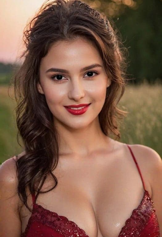 AI eye color changer after transformation - selfie with AI amber eye color effect