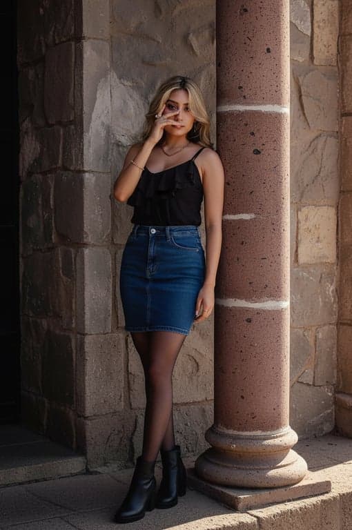 Reconstruct the full body of the person based on the original image, preserving identity, clothing, and environment. Complete the missing anatomy with realistic human proportions, stable stance, natural limb length, and seamless visual alignment from torso to feet.